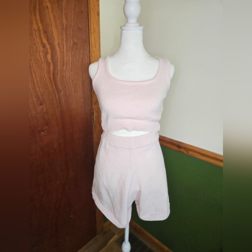 Hazel & Olive Pink Knit Cardigan and Shorts Set - Picture 5 of 8